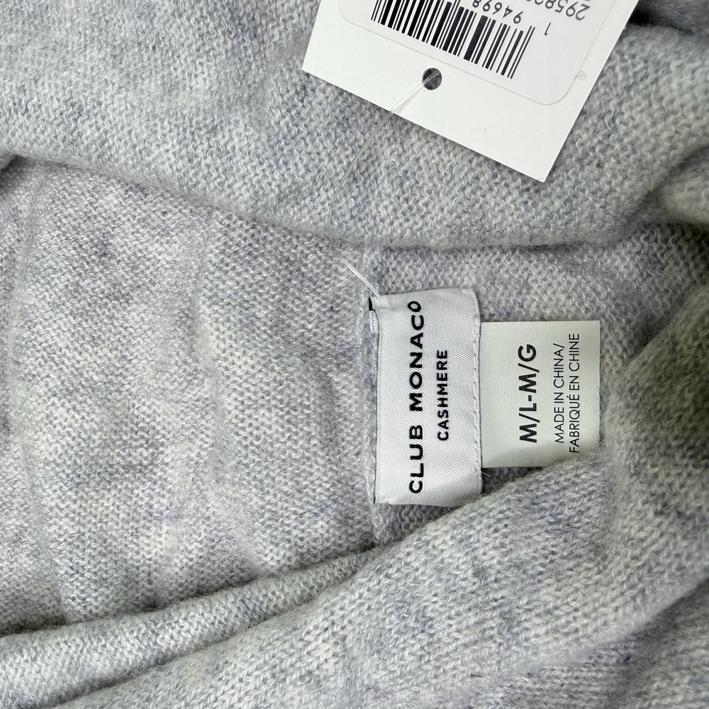 NWT Club Monaco Women's Cristina Cashmere Open-Front Cardigan Sweater Gray M/L - Picture 5 of 13